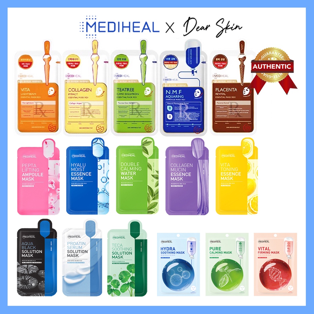 Mặt nạ Mediheal giấy cấp ẩm, dưỡng trắng, làm dịu da, loại bỏ bã nhờn và cung cấp dưỡng chất cho da