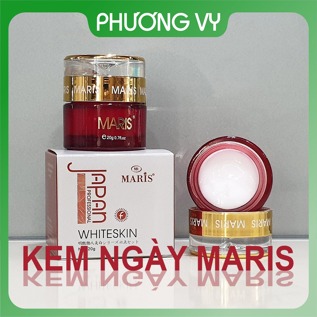 COMBO ngày đêm Maris, chuyên làm mờ nám, tàn nhang và dưỡng trắng da, kem nám Nhật Bản, mỹ phẩm Maris.