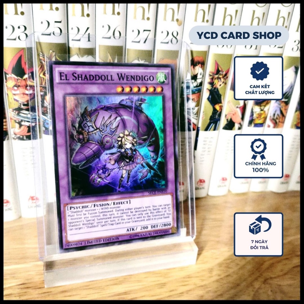 Thẻ bài Yugioh chính hãng El Shaddoll Wendigo – Super Rare