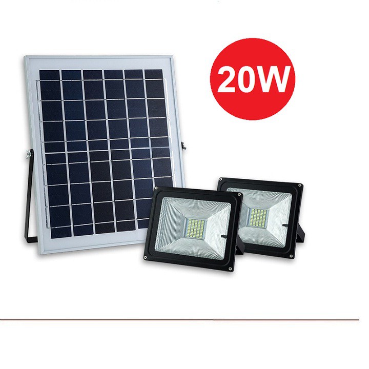 IP65 20W - Đèn Led Năng Lượng Mặt Trời Chiếu Sáng Ngoài Trời