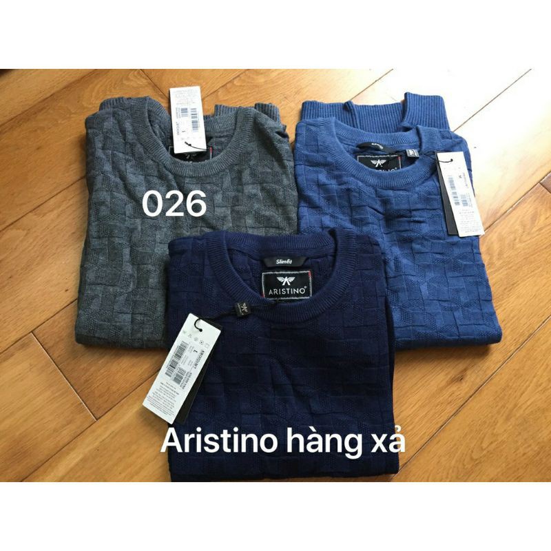 - (SALE 50%) Áo len nam Aristino hiệu ứng dệt độc đáo, mạnh mẽ AWO026W7, TAG 650K -p0