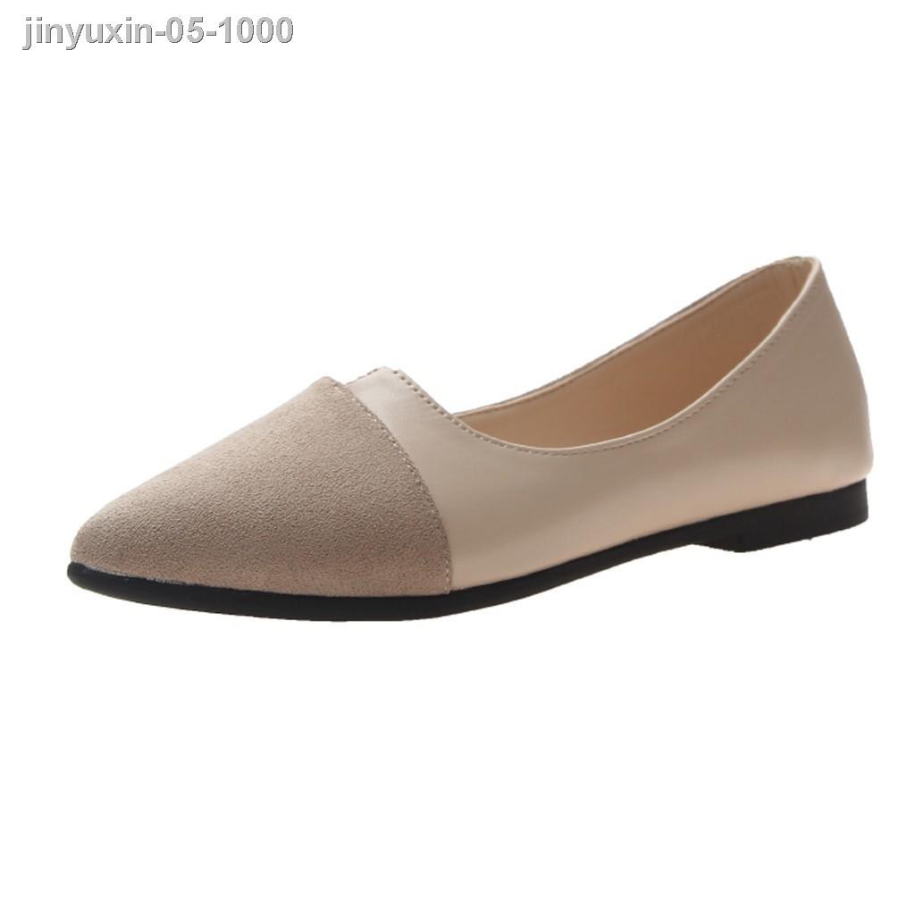 ◙Giày búp bê đế bệt mũi nhọn phối màu thời trang cho nữ | BigBuy360 - bigbuy360.vn