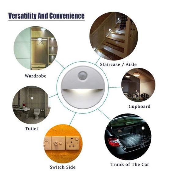 Đèn cảm biến thông minh theo dõi chuyển động người gắn cầu thang giường ngủ và nhà tắm..