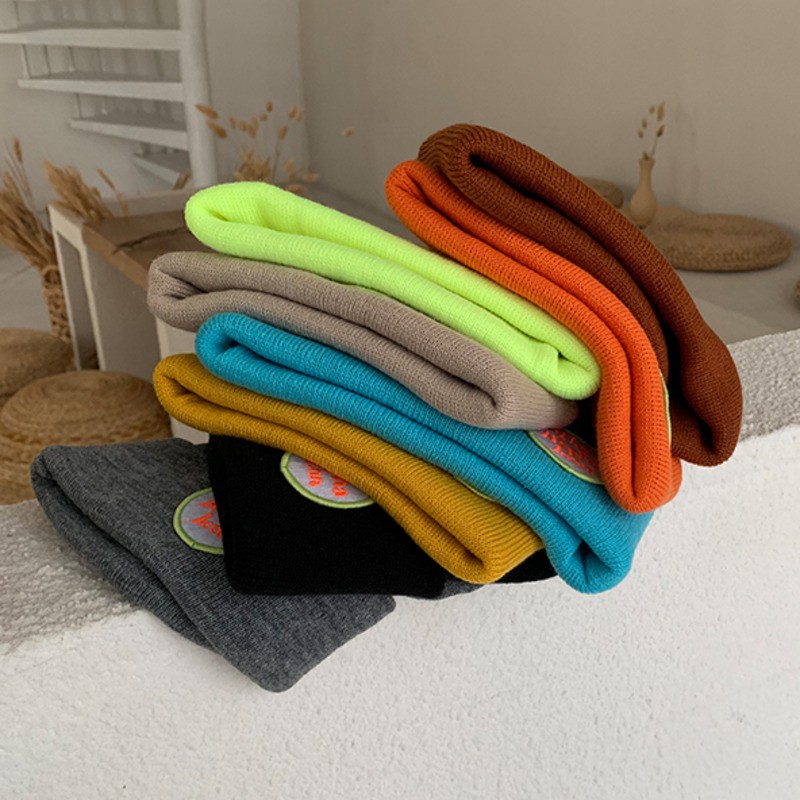 Mũ Len Dệt Kim In Chữ Phong Cách Thời Trang Hàn Quốc