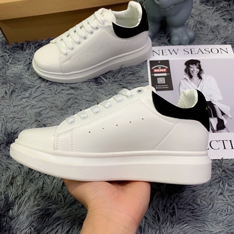 (Tặng full bok + tất vớ + quà) Giày sneakers nam nữ cổ thấp trắng full TA 7771