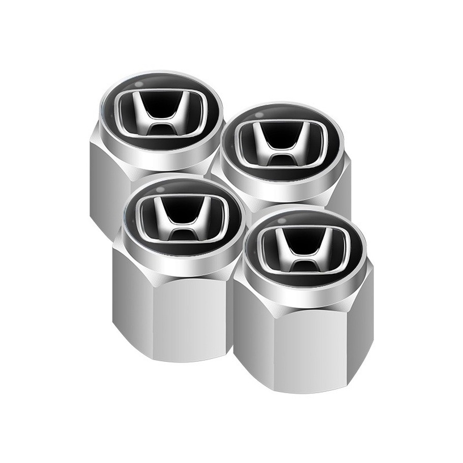 Set 4 Nắp Van Bánh Xe Hơi Bằng Hợp Kim Nhôm In Logo Honda