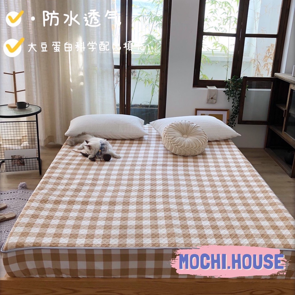 Ga chống thấm chần bông cao cấp Mochi.house, lõi bông xơ đậu nành kháng khuẩn, chống thấm tuyệt đối