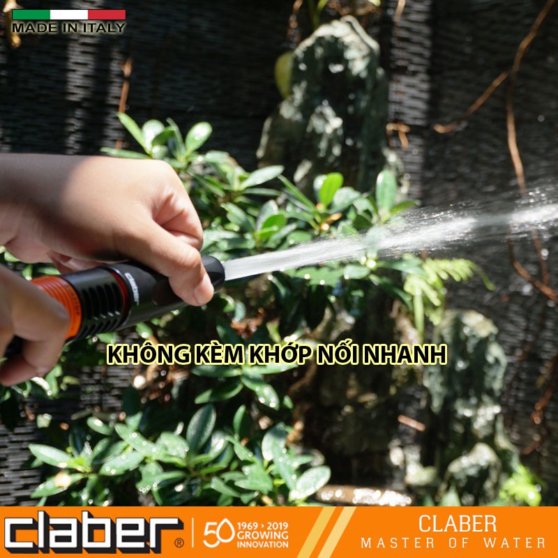 Vòi Xịt Rửa Xe, Tưới Cây Claber 8536 , nhựa ABS, có van khóa, tưới 2 chế độ, kết nối khớp nối nhanh