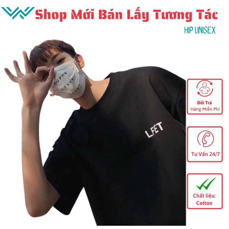 Áo thun tay lỡ CoolZ phông Unisex nam nữ oversize form rộng Left or Right CZ104 | WebRaoVat - webraovat.net.vn