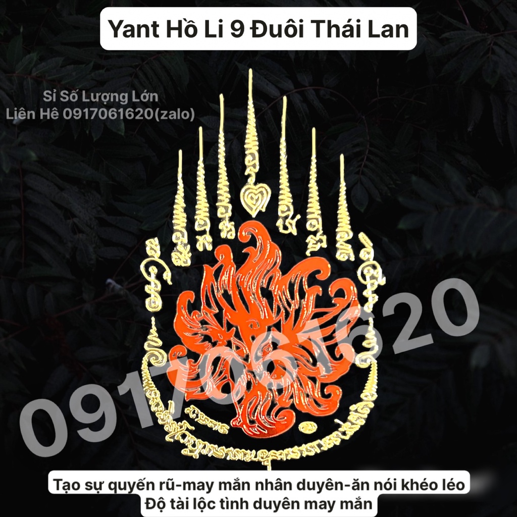 Sỉ Miếng dán Điện Thoại  Thái Lan Hồ Ly 9 đuôi  - Kinh 5 Dòng - Thần NanaThong Đẹp Lung Linh Phù hợp cho nhiều dòng máy