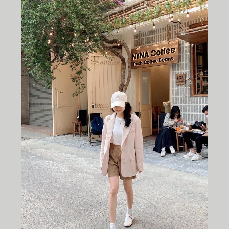 Áo blazer áo vest công sở 2 lớp thiết kế mới nhiều màu có đệm độn vai nhẹ phong cách Hàn Quốc Aimee closet