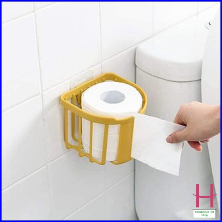Giỏ đựng giấy vệ sinh bằng nhựa dán tường tiện dụng { H }