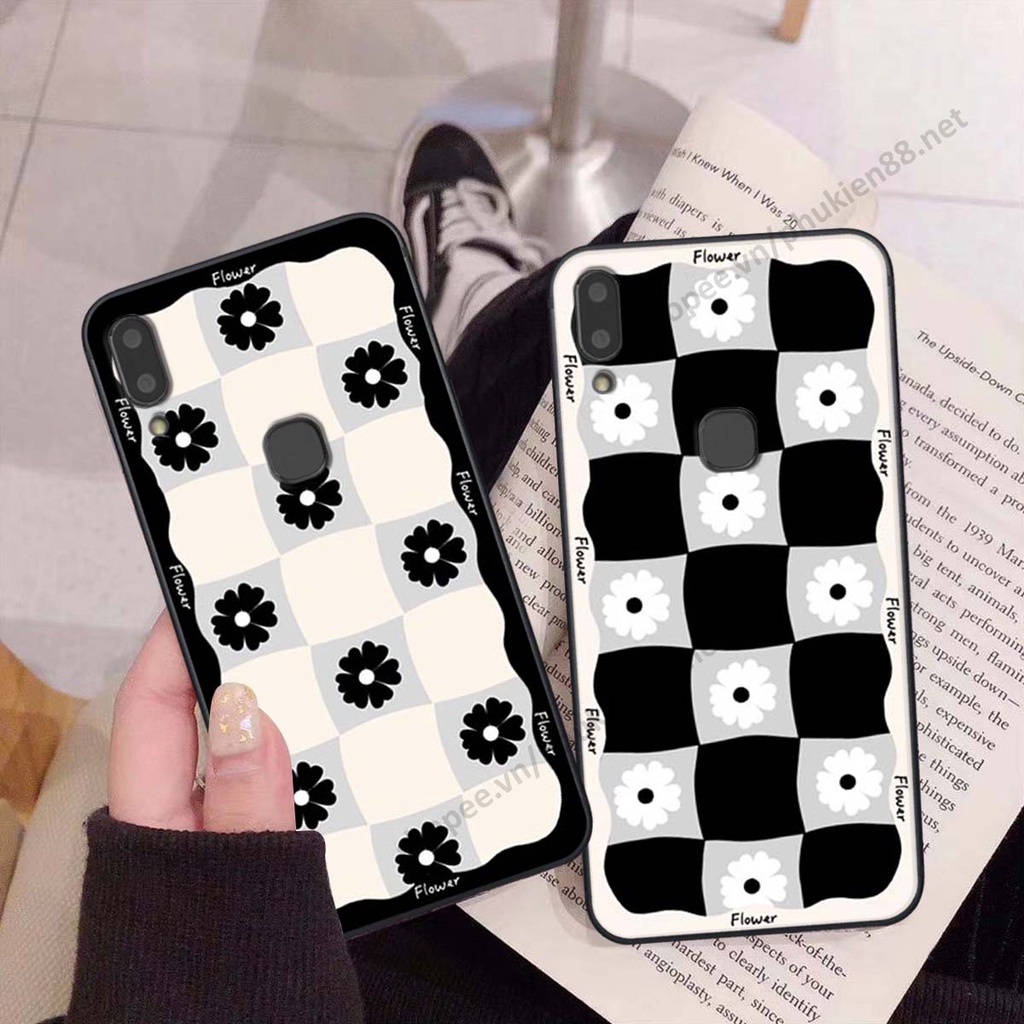 Ốp lưng Vivo V9 / V9 Youth ốp điện thoại LineBear, bé tóc xù, hoa siêu đẹp