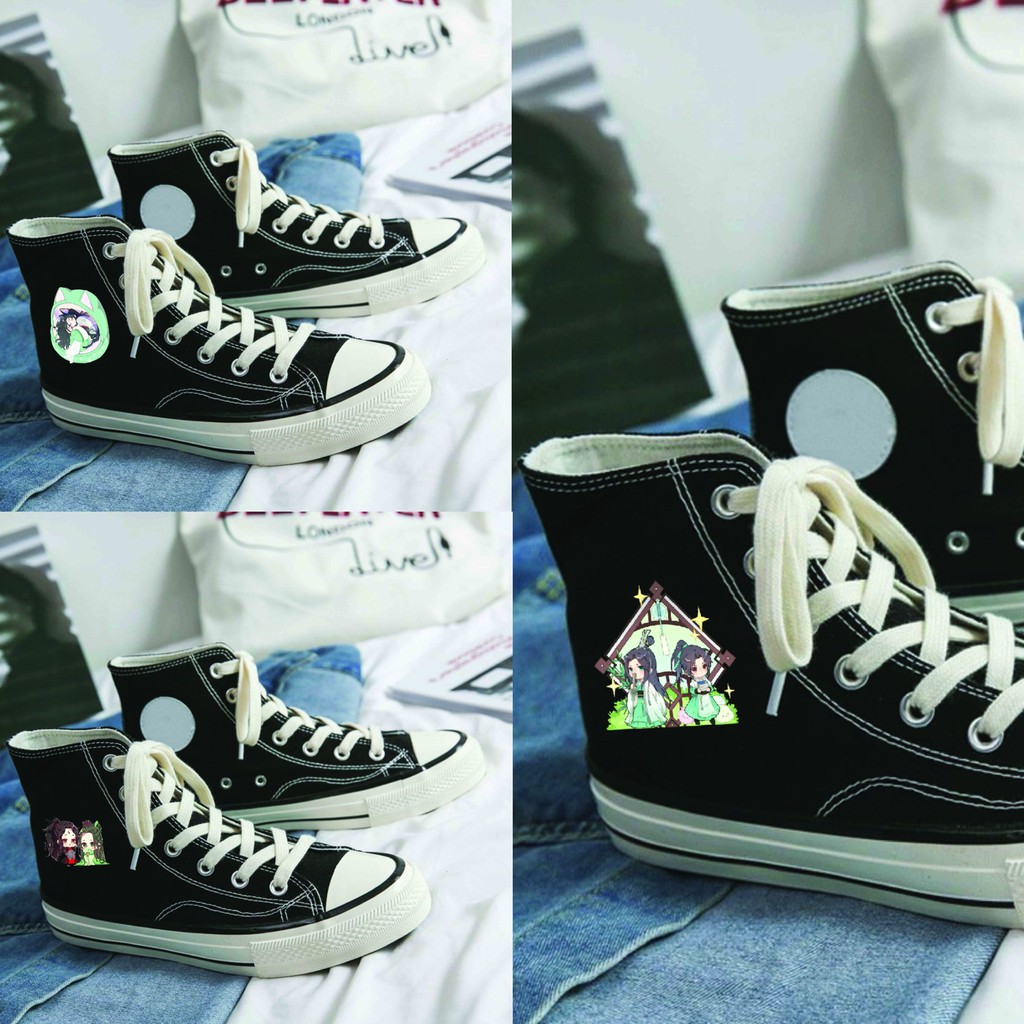 Giày thể thao cổ cao in hình HỆ THỐNG TỰ CỨU CỦA NHÂN VẬT PHẢN DIỆN size nam nữ 35 - 44 thời trang anime chibi