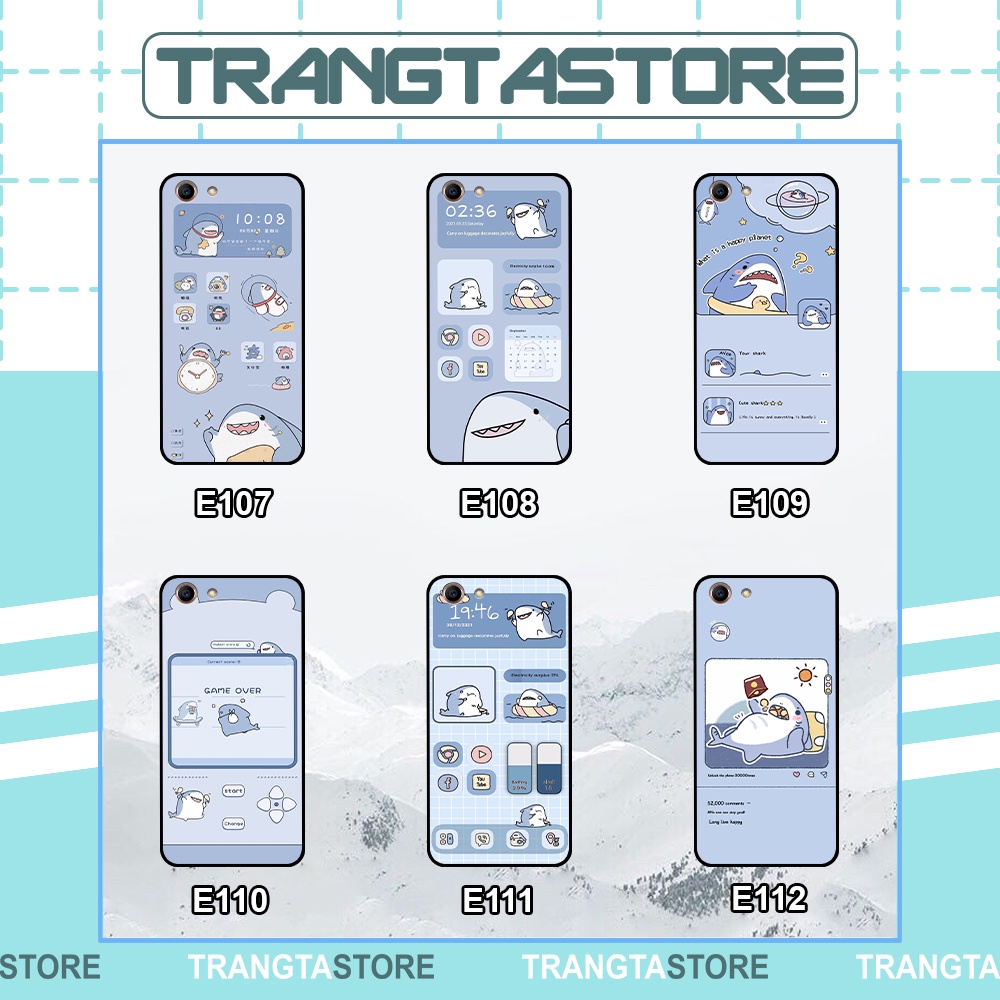 Ốp Oppo A83 in hình nền cá mập đáng yêu giá rẻ