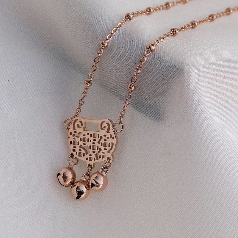 Khóa Mắt Cá Chân Bằng Thép Titan Mạ Vàng Hồng 18k Chống Dị Ứng Chống Nước Không Phai Màu Phong Cách Đức