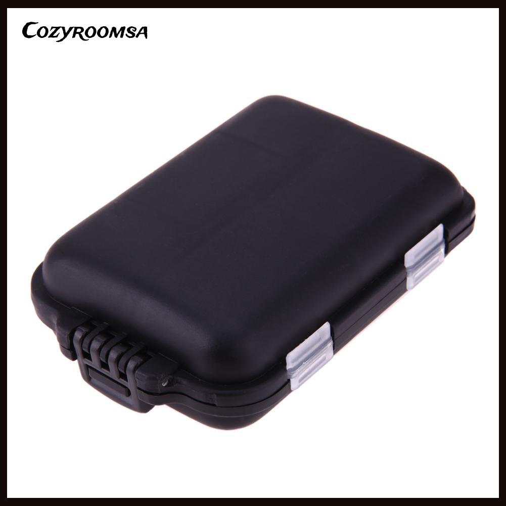 Hộp 10 ngăn nhựa trong suốt đựng móc câu cá tiện lợi