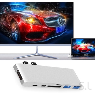 Hub Hub Type-C + Đầu Đọc Thẻ Cho Macbook 637
