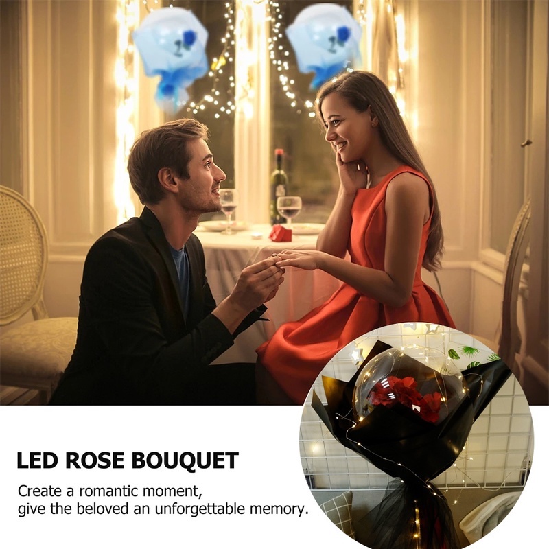 Bong Bóng Có Đèn LED Hình Hoa Tú Cầu Trong Suốt Trang Trí Tiệc