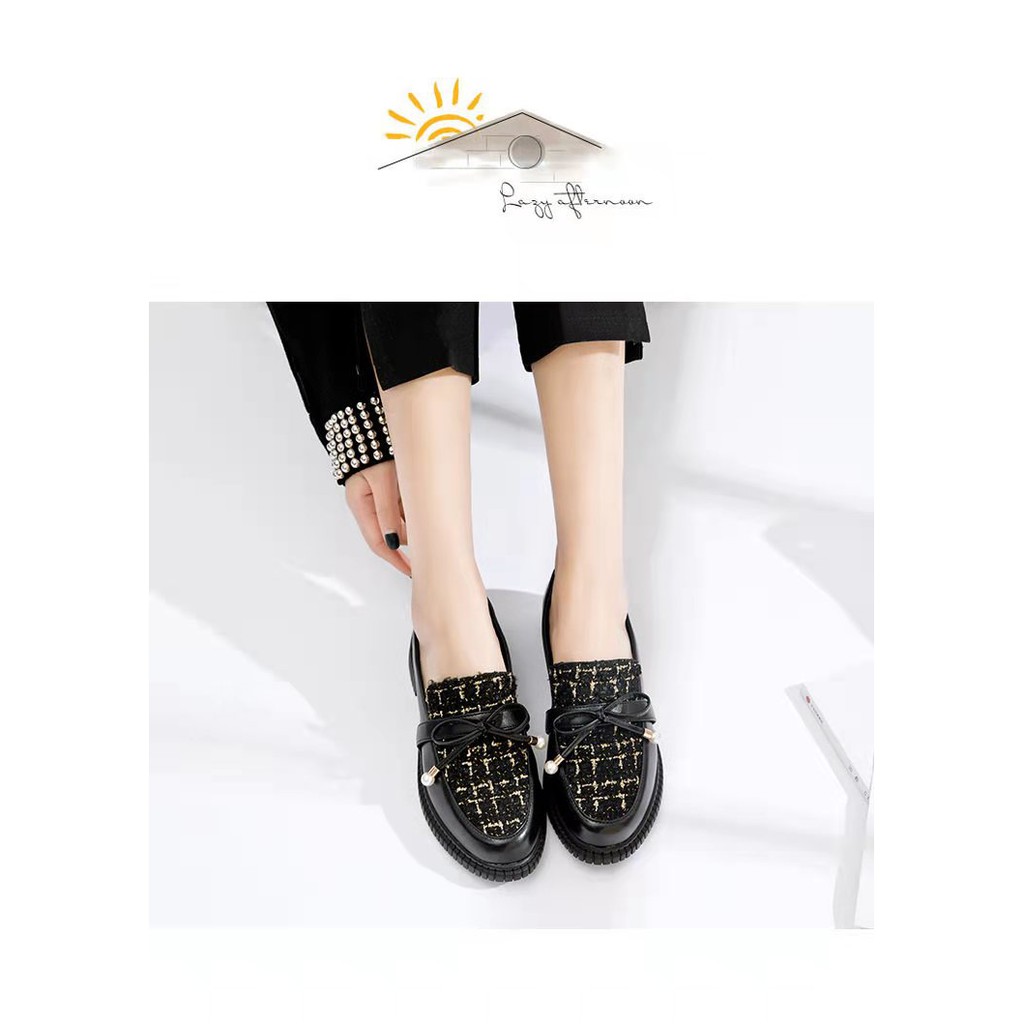 Giày LOLITA Đính Nơ Giày Da 3P Phong Cách Nhật Bản