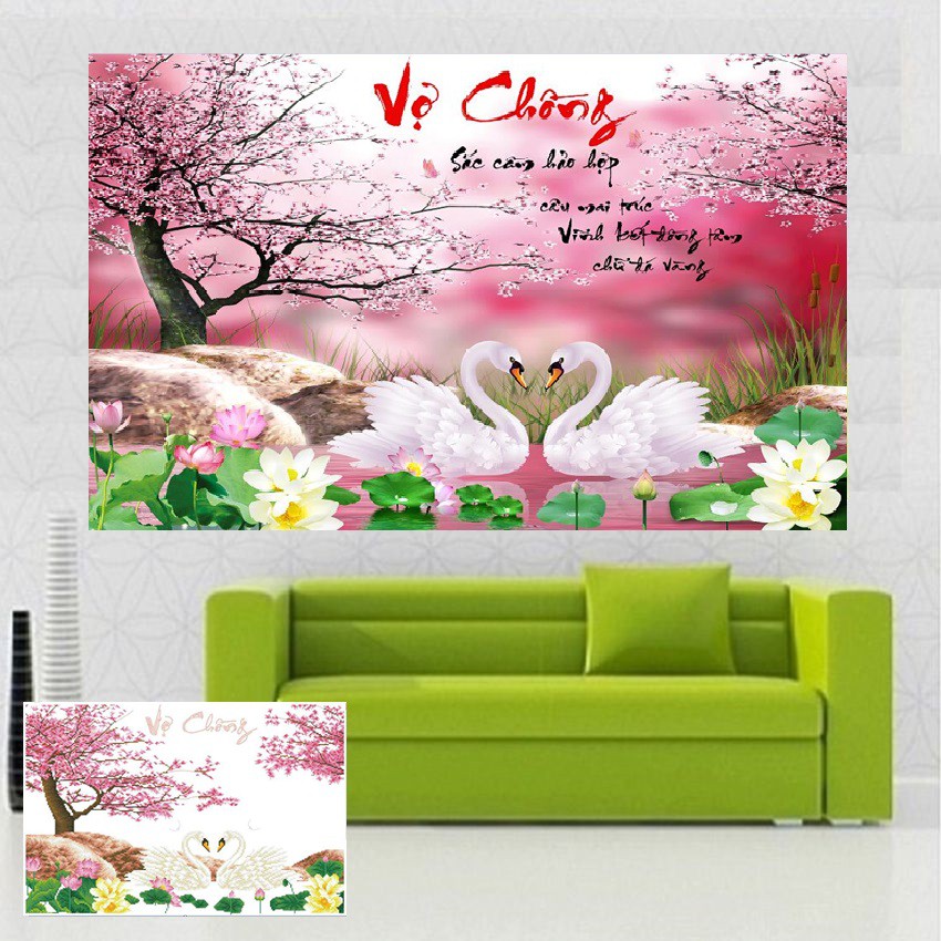 Tranh đính đá vợ chồng