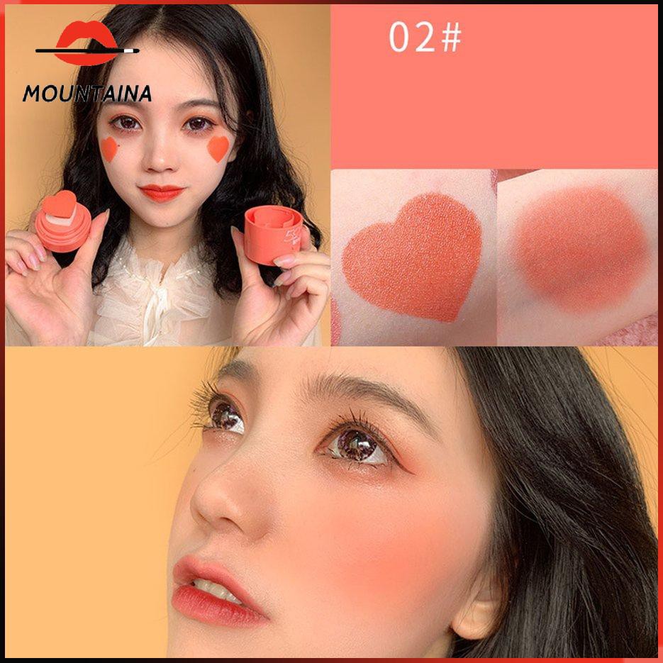 Phấn Má Hồng Air Cushion Trang Điểm Lâu Trôi Và Giữ Ẩm Với Thiết Kế Hình Trái Tim Dễ Thương Phấn Má Hồng Gốm Vitality Blush | BigBuy360 - bigbuy360.vn