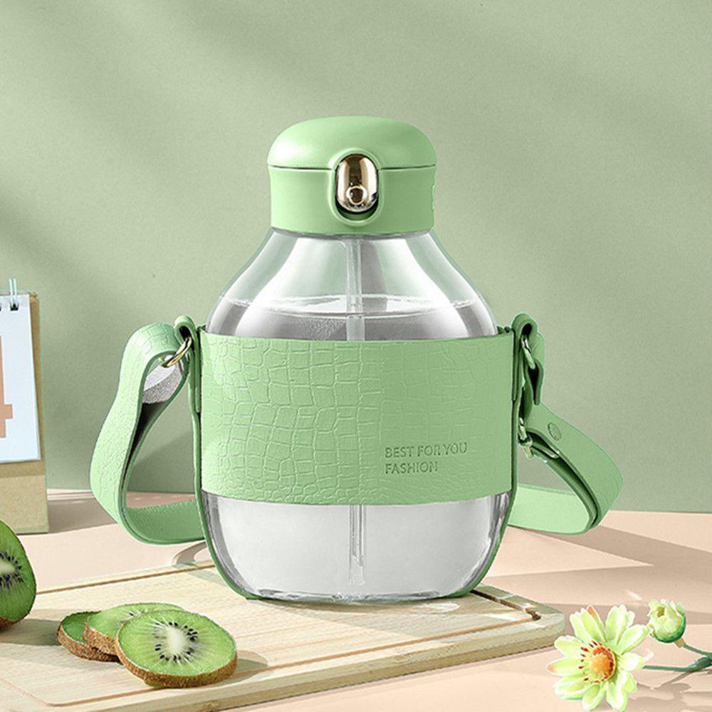 Bình Nước Thể Thao Nhỏ Gọn Có Dây Đeo Vai Và Ống Hút Chống Rò Rỉ