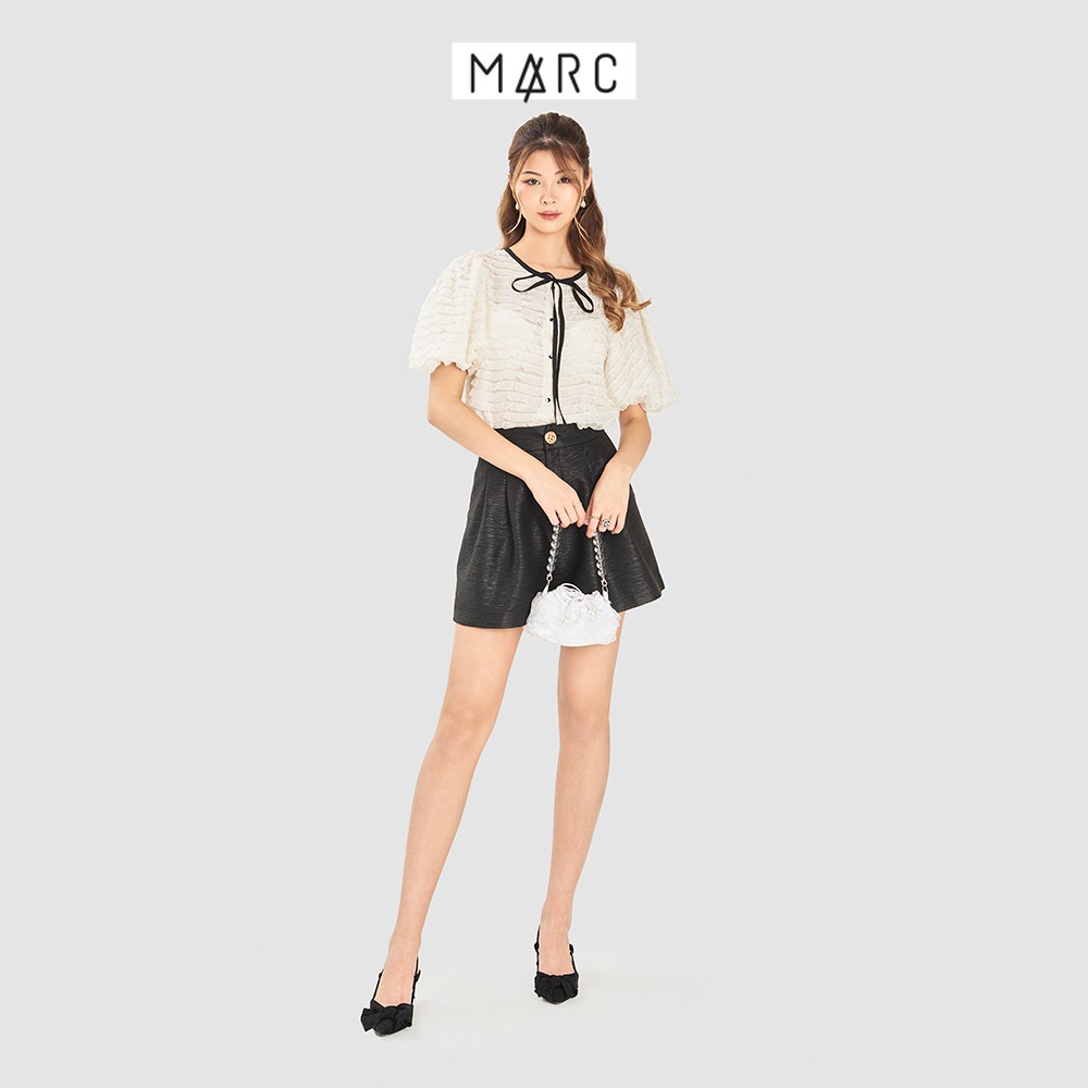 Quần nữ MARC FASHION short vải texture nhấn 4 ly