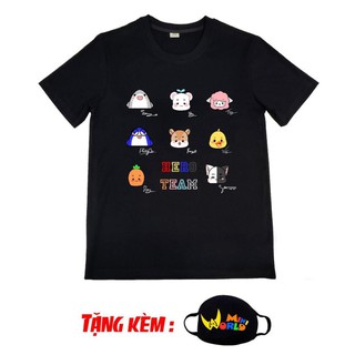 SALE- (SALE 40%) Áo Thun Hero Team Linh Vật mẫu mới - áo game Mini World cực chất