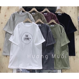 Áo thun hình tròn chữ THE LIVING-thun 3158 ảnh thật
