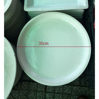 Đĩa tròn (khay nhựa) lót chậu đường kính cả đĩa 35 cm, lòng đĩa 28-29 cm