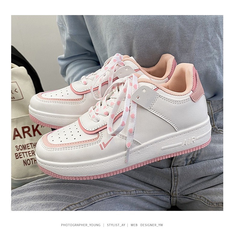 Giày thể thao nữ air force 1 custom, Giày sneaker nữ AF1 màu xanh / hồng hàng Trung chuẩn đẹp | BigBuy360 - bigbuy360.vn