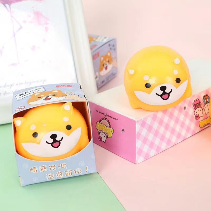 Đồ Chơi Squishy Hình Chú Chó Shiba Dễ Thương Giúp Giảm Căng Thẳng