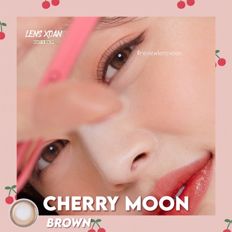 KÍNH ÁP TRÒNG CHERRY MOON BROWN CỦA OLENS: LENS HIỆU ỨNG TRĂNG KHUYẾT MÀU NÂU| LENS XOẮN