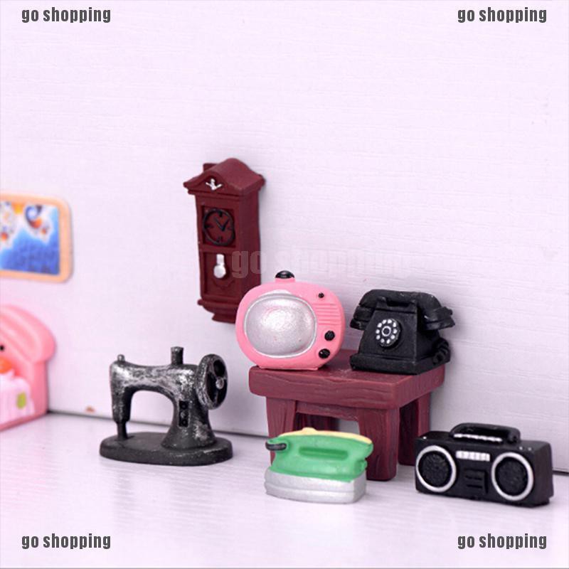 {go shopping}Doll house miniature furniture and miniature appliances living room home decor