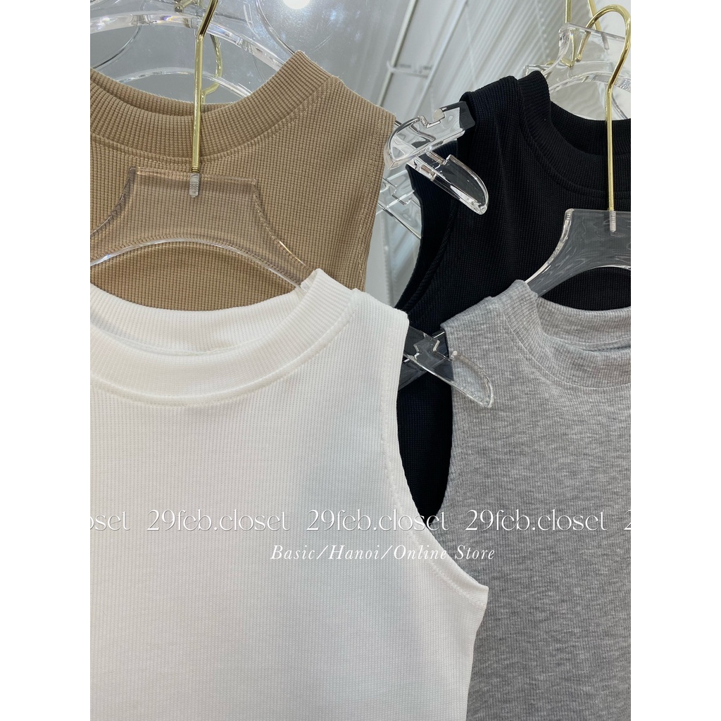 [Ảnh thật/Video] Áo ba lỗ thun tăm co giãn - 29feb.closet - A89