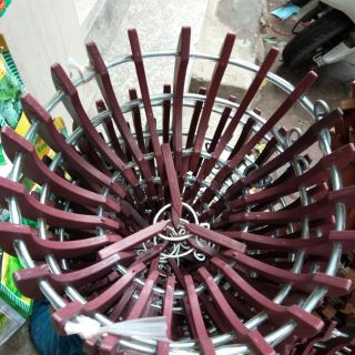 Chậu nhựa giả gỗ trồng lan quả bí đường kính 30cm