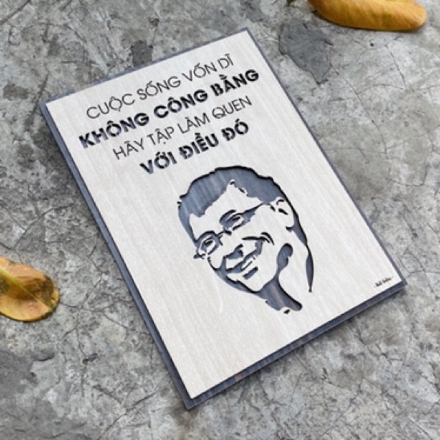 Tranh tạo động lực làm bằng Gỗ Handmade giúp bạn mạnh mẽ hơn LEVU-NT03