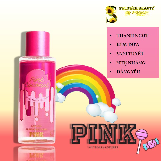 🌸 PINK | 🍭 Xịt Thơm Toàn Thân Victoria’s Secret PINK Body Mist (250ml) - Fresh Vanilla | Pink Coconut | Cozy Sugar | Thế Giới Skin Care
