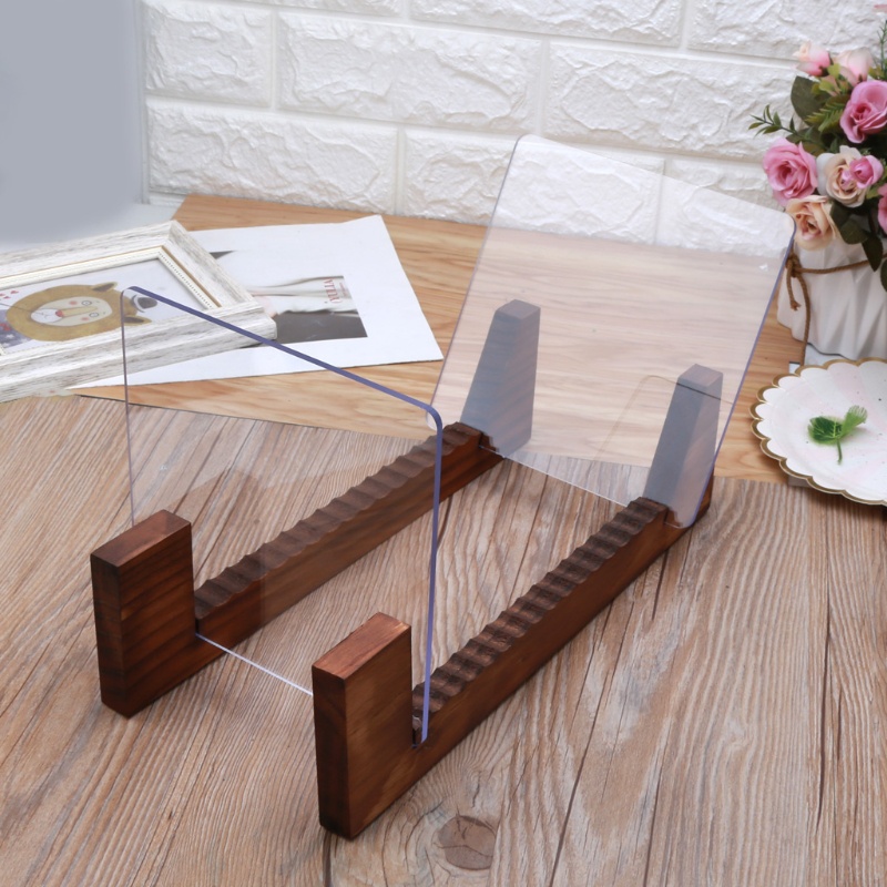 Giá Đỡ Đĩa Than Bằng Gỗ Acrylic Trong Suốt Kèm 20 Đầu Thu Âm Thiết Kế Hiện Đại