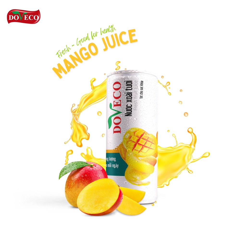 🥭Nước ép Xoài tươi Doveco🥭 Vị xoài Gia lai thơm mát