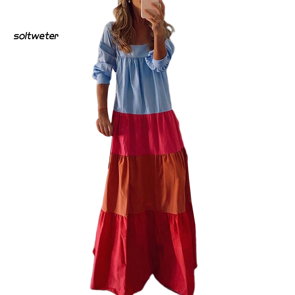 Đầm Dáng Dài Xếp Ly Cỡ Lớn Phong Cách Đường Phố Thời Trang Cho Nữ