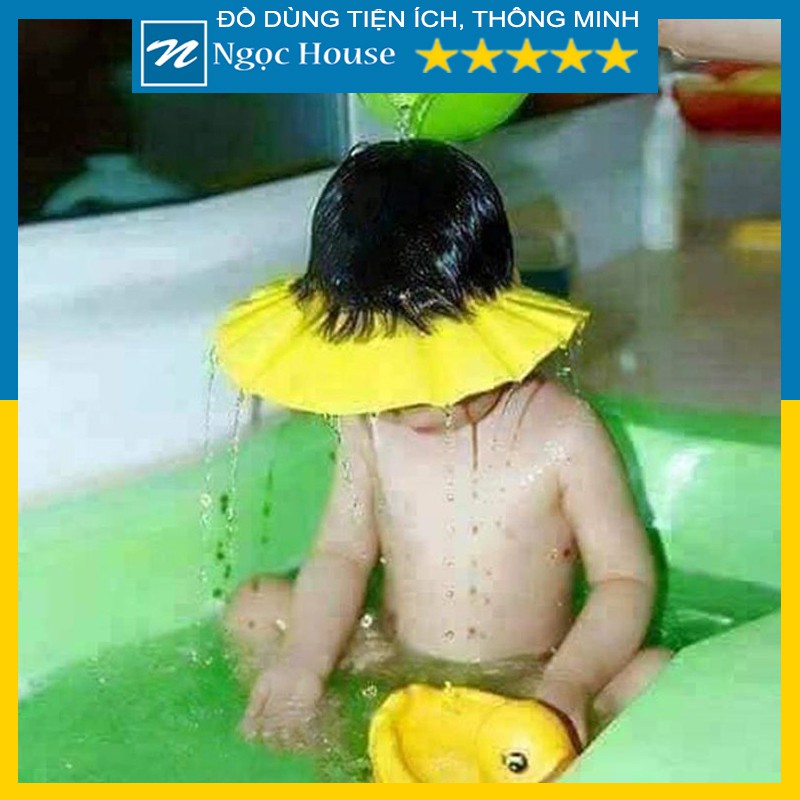 Mũ Gội Đầu Cho Bé Có 2 Nắp Che Tai Tạo Cảm Giác Thích Thú Cho Bé Khi Tắm Gội - Ngọc House