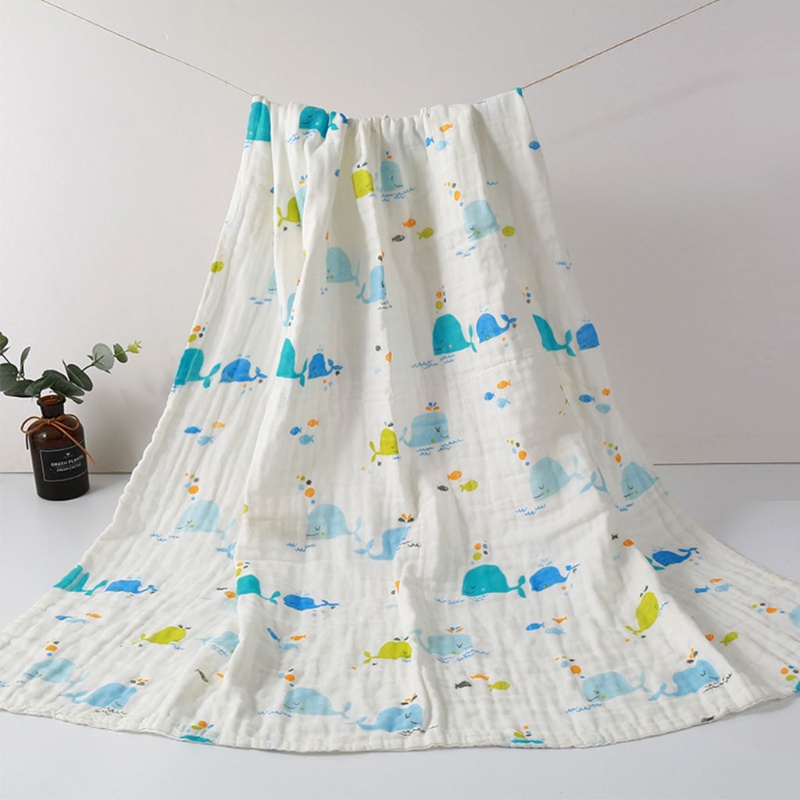 Chăn Quấn Em Bé Bằng Cotton In Họa Tiết Hoạt Hình Dễ Thương