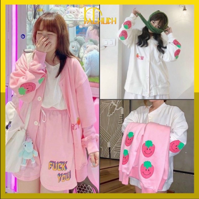 Áo khoác Cardigan Dâu mẫu siêu xinh cho các nàng, vải nỉ freesize