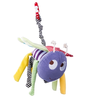 SOO-Animal Honeybee Handbells Developmental Toy Bed Bells Kids Baby Soft Toy Rattle