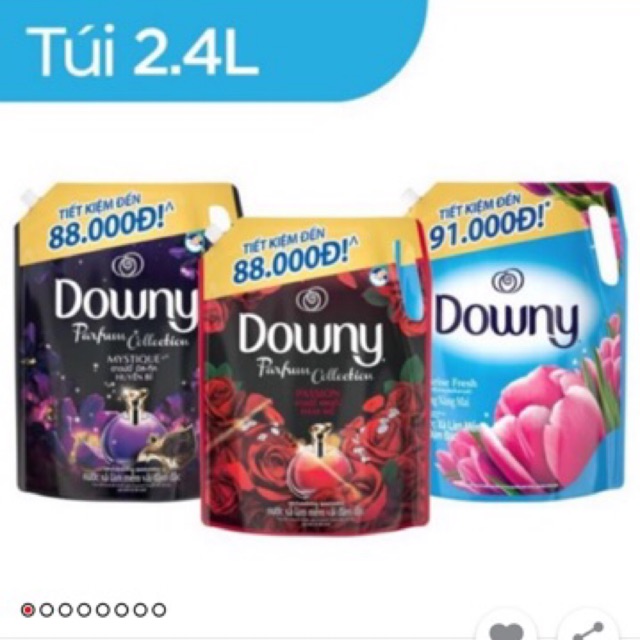 nước xả vải downy 2.4l túi