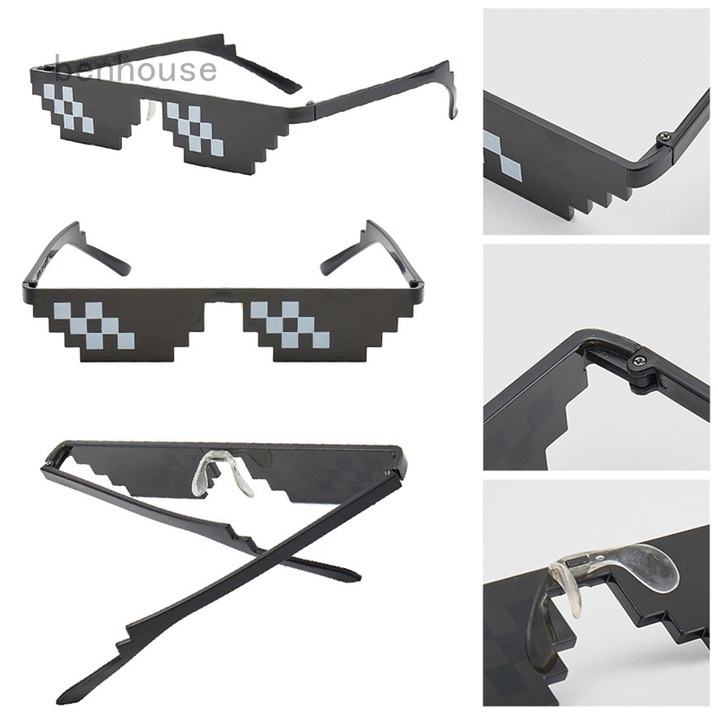 Kính Thug Life thiết kế độc đáo không khung làm đạo cụ chụp hình với 5 màu lựa chọn