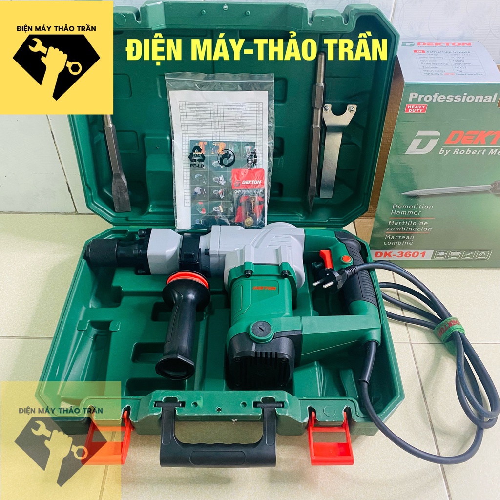 Máy đục bê tông 17mm Dekton DK-3601 Điện 220V : 1400w