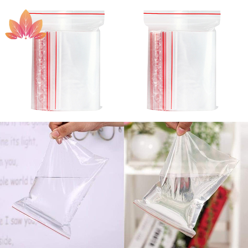 Bộ 100 Túi Zip Trong Suốt Đựng Thực Phẩm Jp5